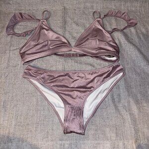 NWOT PINK Victoria's Secret Lavender Shimmer Bikini Set